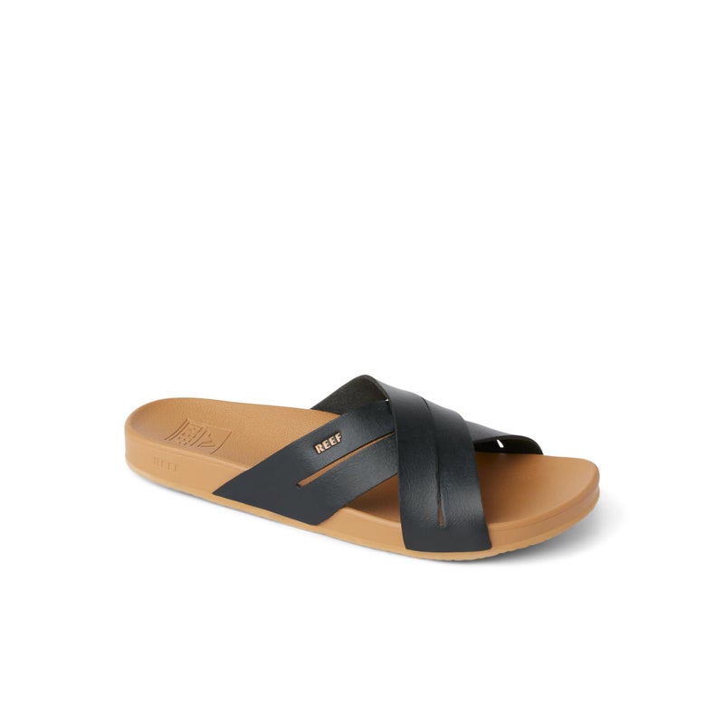 Reef Cushion Spring Bloom Womens Fashion Slide Sandal, Ultra Soft Cushion Footbed, Black/Tan, 8 - Image 2